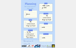 Nouveau planning Entrainements