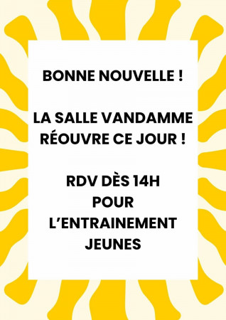 Réouverture Salle Vandamme
