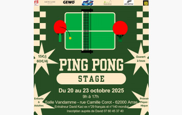 Stage vacances octobre 2025