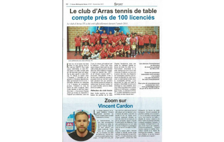 Arras TT dans le journal !